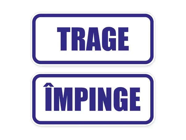 set stickere trage si impinge autocolant folina 15x6cm s00