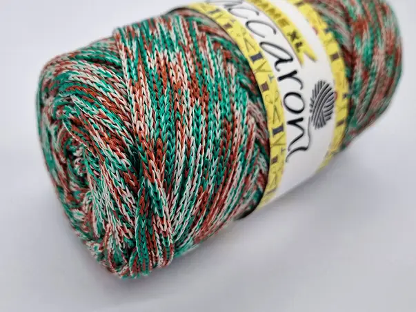 snur colorat pp macrame xl melanj verde maro