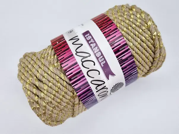 snur decorativ bej auriu