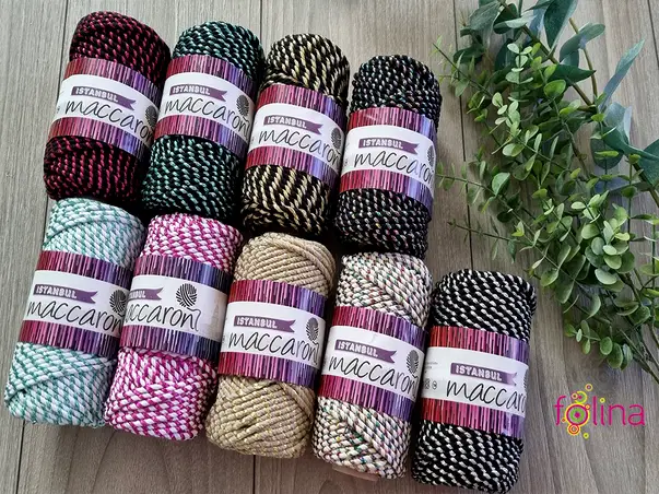 snur decorativ glitter maccaroni