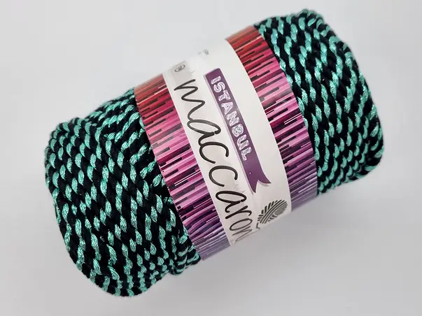 snur decorativ negru turcoaz