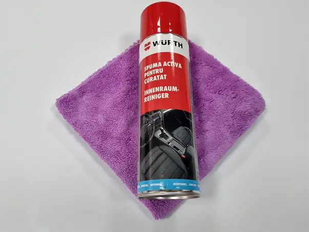 spray spuma activa pentru curatat si laveta microfibra 2