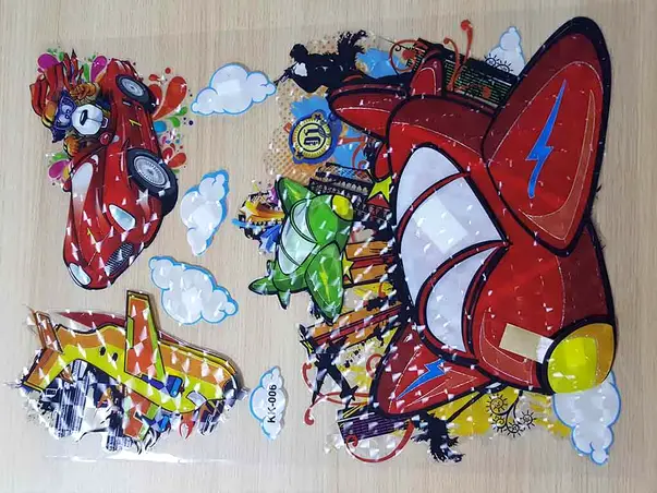 sticker 3d avion