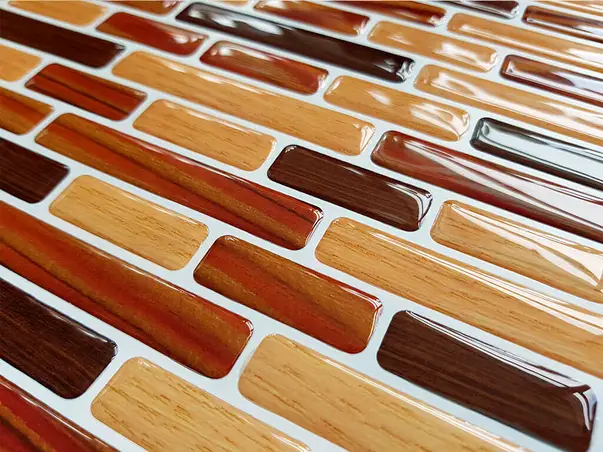 sticker 3d faianta maro