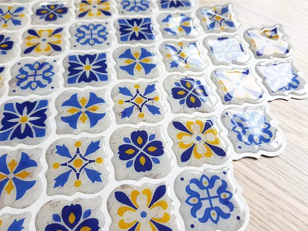 sticker 3d faianta model rustic