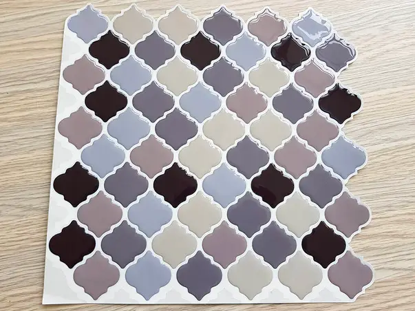 sticker 3d faianta romburi gri