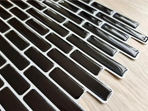 sticker 3d mozaic negru