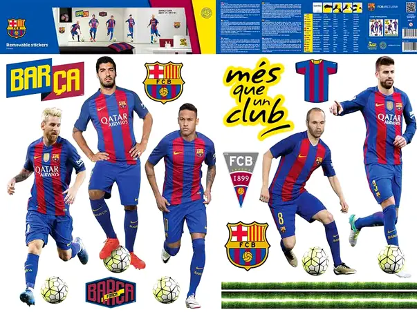 sticker 5 fotbalisti Fc barcelona