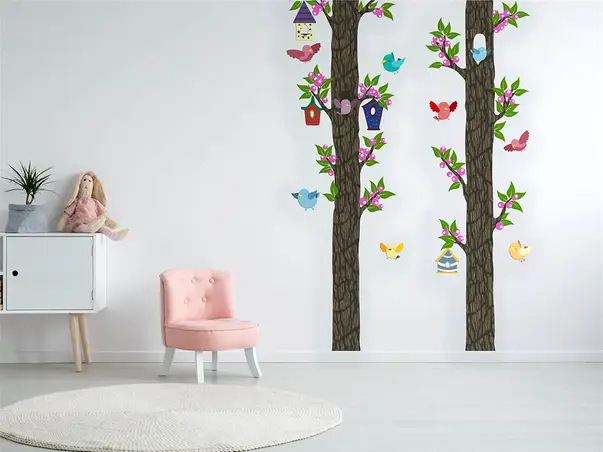 sticker Copaci cu pasari