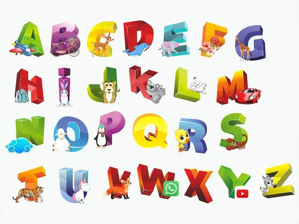 sticker alfabet cu imagini