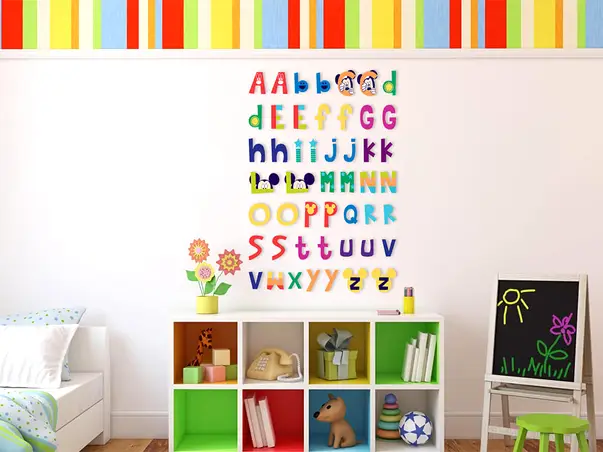 sticker alfabet mickey mouse