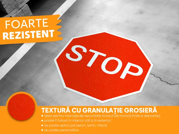 sticker antiderapant pentru podea stop autoadeziv granulatie grosiera 60x60 folina s02