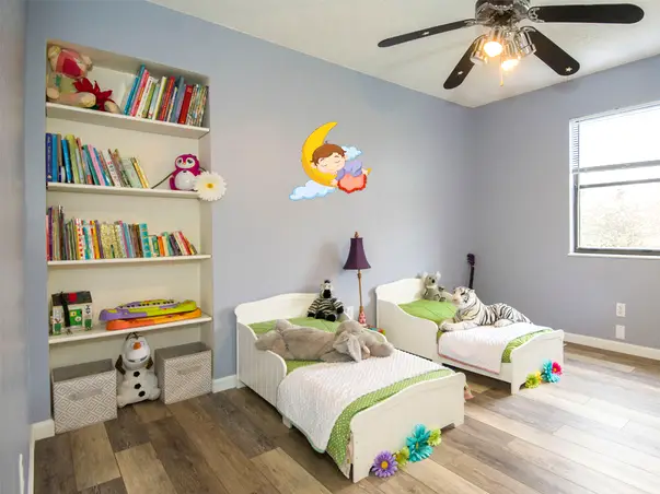 sticker baiat dorming pe luna folina 50cm 3