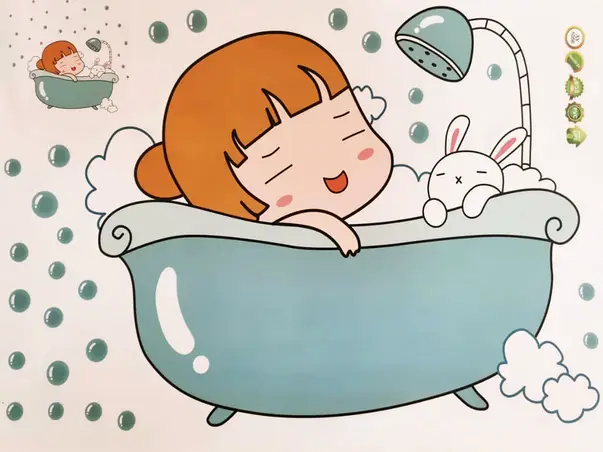 sticker baie bath time