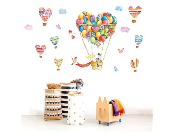 sticker baloane colorate folina multicolor stil watercolor