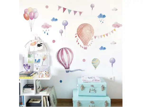 sticker baloane colorate folina pentru copii watercolor