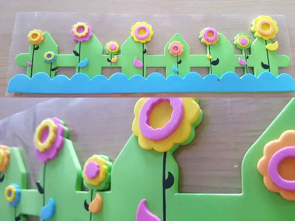 sticker bordura decorativa flori