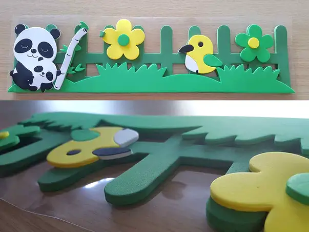 sticker bordura decorativa panda