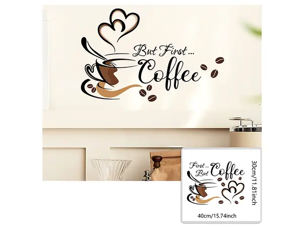 sticker bucatarie ceasca cu cafea