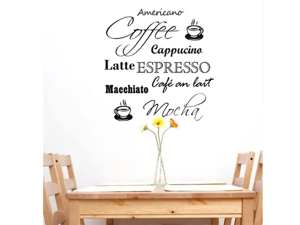 sticker bucatarie folina model cafea 56 56 cm