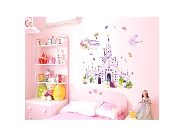 sticker castelul printeselor folina pentru copii mov