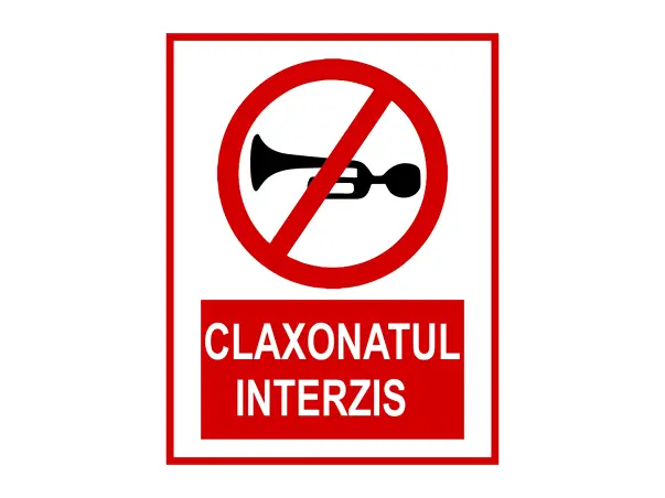 sticker claxonatul interzis