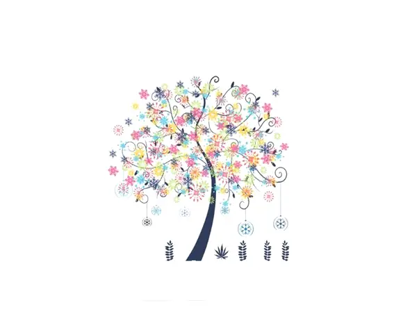 sticker copac colorat 60 cm inaltime