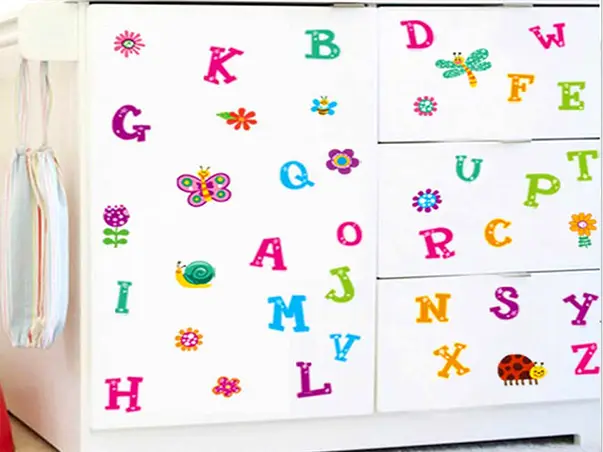 sticker copii alfabet colorat