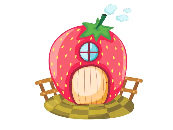 sticker copii casa capsuna