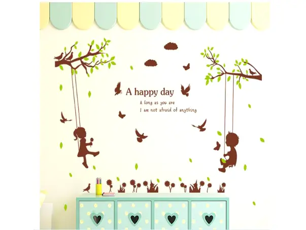 sticker copii in leagan