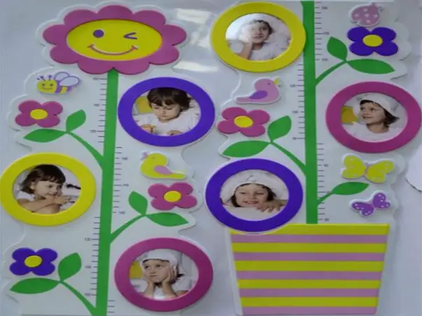 sticker copii metru rama foto