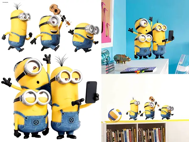 sticker copii minioni selfie&run