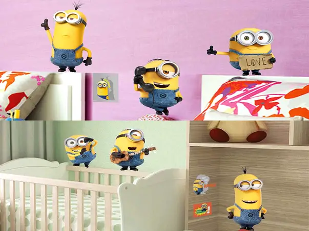 sticker copii minioni stuart kevin bob