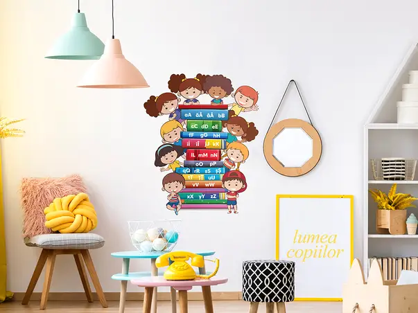 sticker copii model educativ alfabet ya4