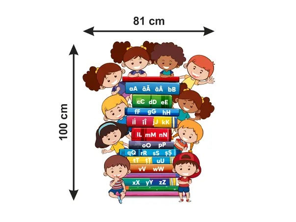 sticker copii model educativ alfabet ya5