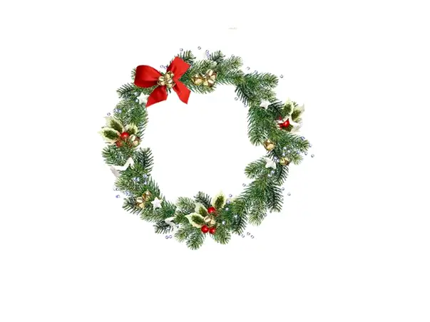 sticker craciun coronita cu funda rosie