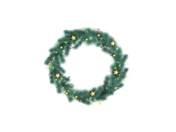 sticker craciun coronita din brad cu stelute