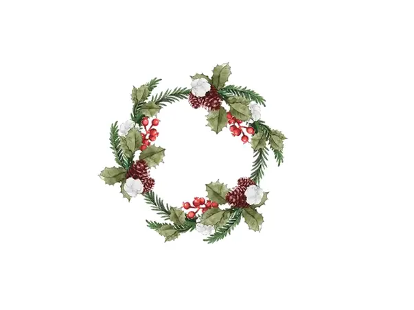 sticker craciun coronita watercolor