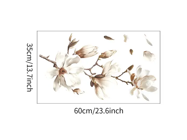 sticker creanga magnolie inflorita