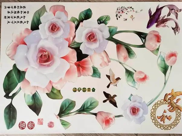 sticker decor trandafiri