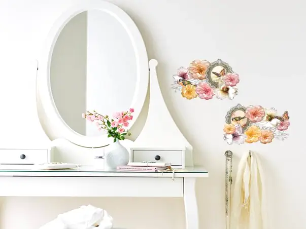 sticker decorativ Romantic Flowers