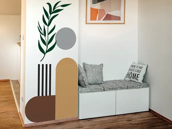 sticker decorativ bohemian abastract 8 forme geometrice estetice boeme aplicare folina s4