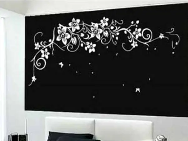 sticker decorativ floare alba