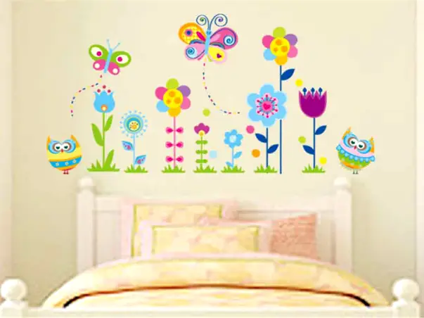 sticker decorativ flori colorate folina