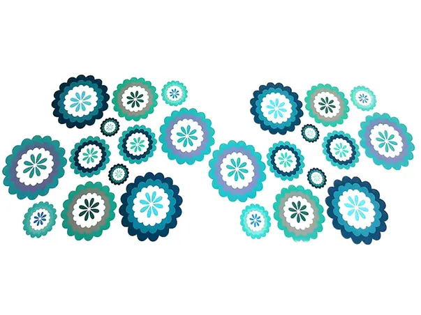 sticker decorativ rozete turcoaz