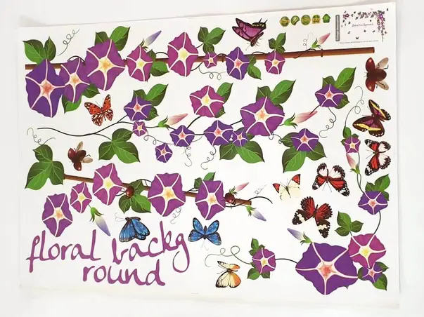 sticker decorativ zorele mov