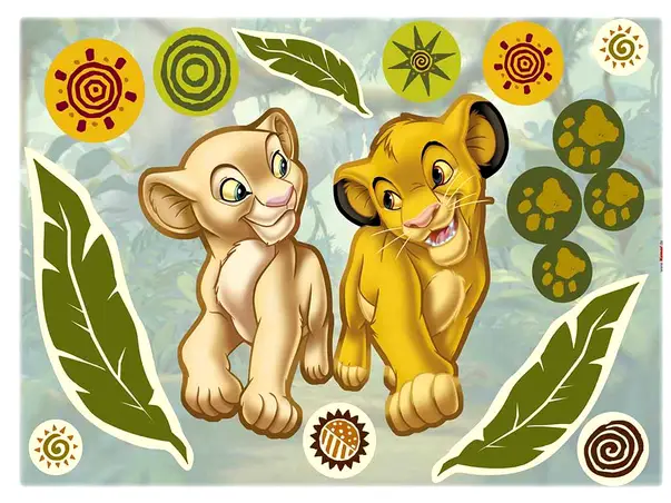 sticker disney regele leu simba si nala