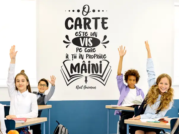 sticker educational copii citat neil gaiman scoli gradinite s5