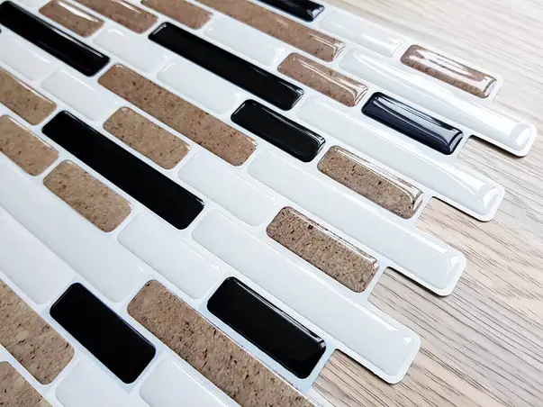 sticker faianta 3d alb negru sandy