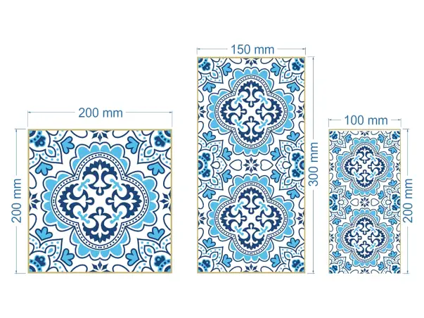 sticker faianta albastra decorativa naboo